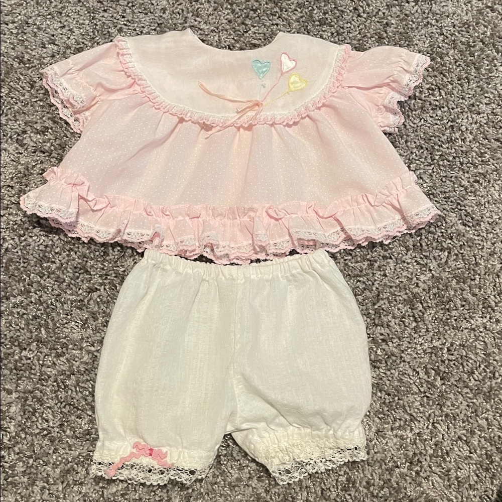 Vintage baby girl outfit